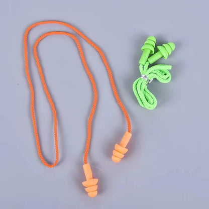 1 Pc Silicone Ear Plugs Sleep Earplugs Noise Reduction Swimming Earplugs With Rope For Diving Underwater Ear Plugs