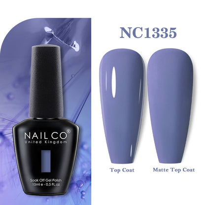 NAILCO 131Colors Vernis Semi Permanent UV Varnish Gel Nail Polish Nails Art Gel Manicure TOP BASE Varnish Hybrid