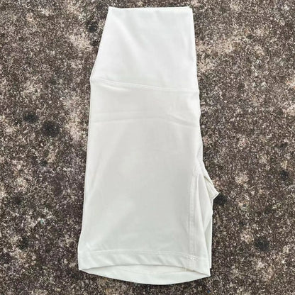 Solid Color Cycling Women Sport Yoga Short leggings Compression Support Sweat-Wickin Comprehensive Training Jog Internal Pocket