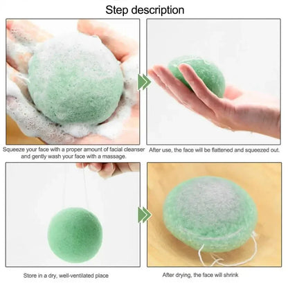 1/3/5/10PCS Konjac Sponge Beauty Essentials 100% Natural Konjac Puff Facial Pore Cleaner Washing Sponge Face Skin Care Tools