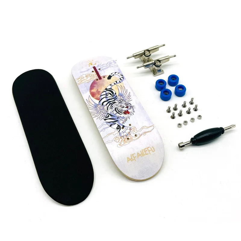 Creative Mini Finger Skateboard Fingerboard Colourful Skatepark Maple Double Rocker Sport Bearings and Palm Slide Board