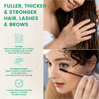 PHATOIL 236ml/118ml Organic Castor Oil,Cold Pressed Unrefined Essential Oil For Hair Care Eyelash & Nail Growth Moisturizes Skin