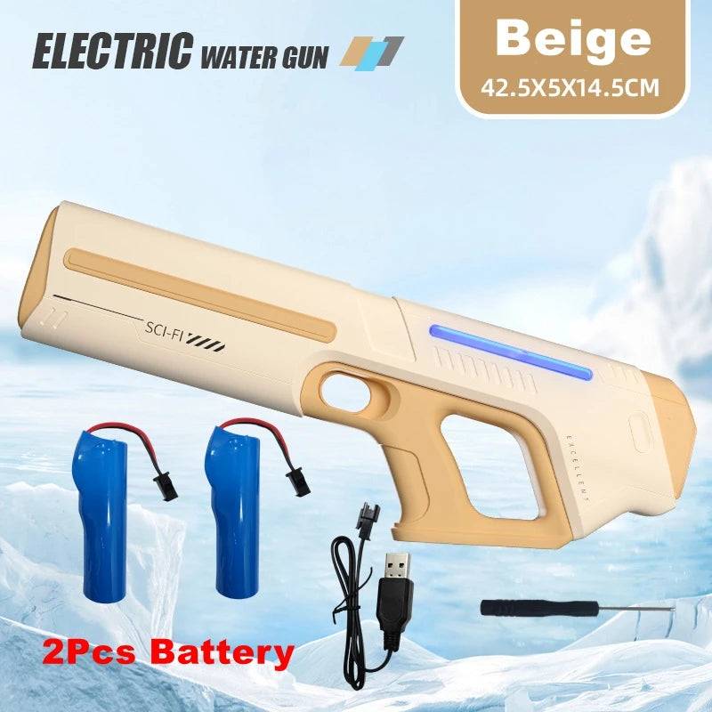 Electric Water Guns For Adults Kids Powerful Squirt Automatic Water Suction Water Blasters Summer Outdoor Beach Toy Kids Gift