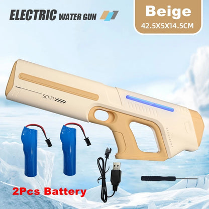 Electric Water Guns For Adults Kids Powerful Squirt Automatic Water Suction Water Blasters Summer Outdoor Beach Toy Kids Gift