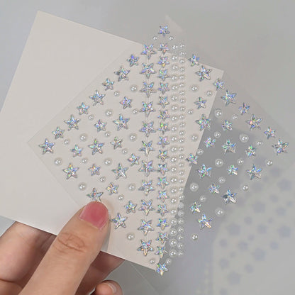 1Pcs Face Diamond Gem Sticker 5D Colorful Rhinestone Tattoo Eyeshadow Stickers fo Festival Nail Body Makeup Bling Jewel DIY Deco