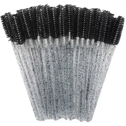 Disposable Crystal Eyelashes Brush Comb 50Pcs Eye Lashes Extension Mascara Wands Makeup Professional Makeup Beauty Tool
