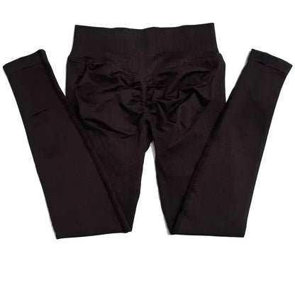 No Logo Scrunch Bum Gym Legging for Women Low Waistband Seamless Yoga Legging Workout Yoga Pants Push Up Sports Tights