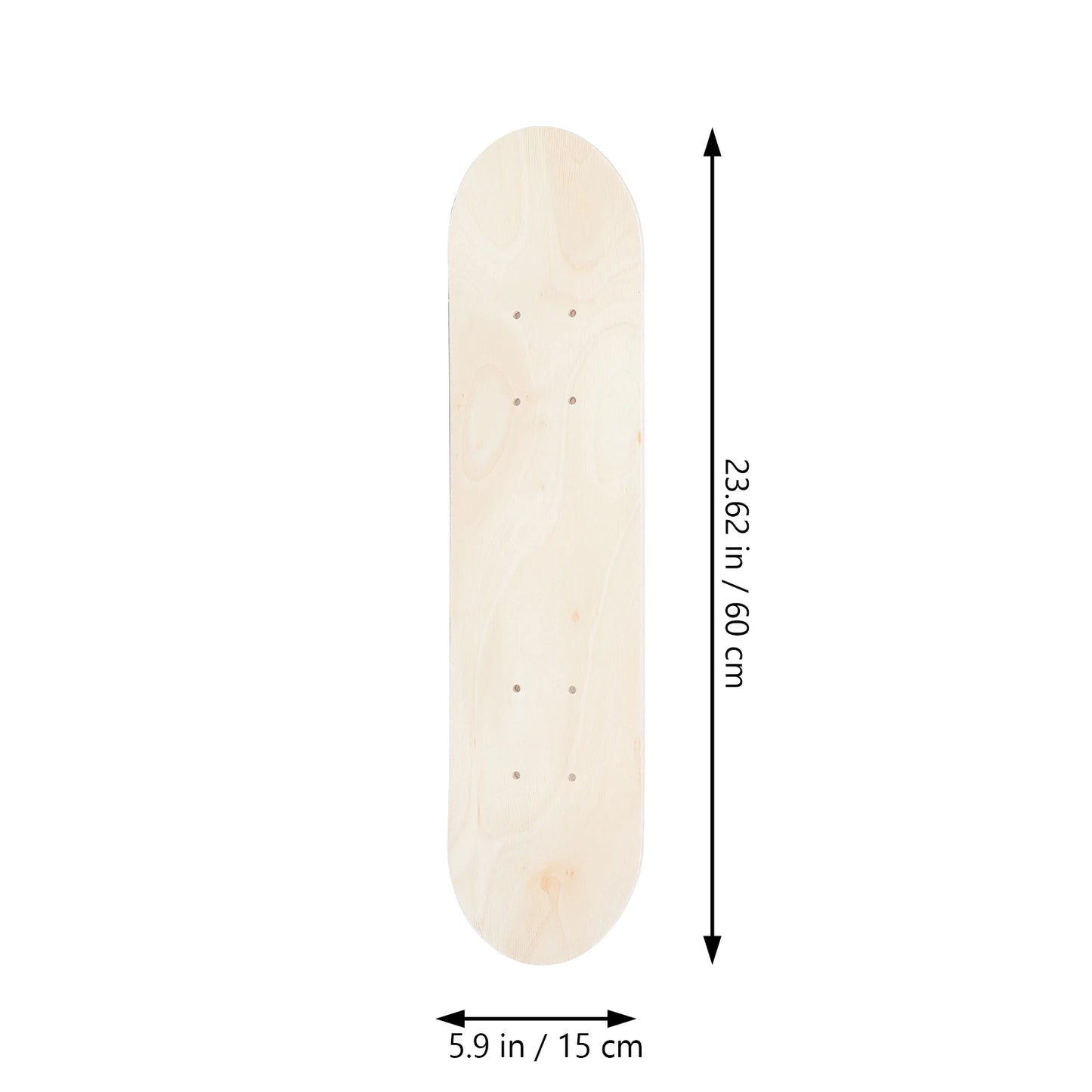 Wooden Skateboard Deck Maple Skate Board Blank Adults Kids DIY Hand-Painted Decorative Board Double Rocker 59.50X14.50X1.00cm