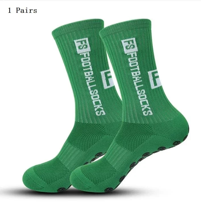 Professional Anti-slip Football Socks Men Women Non-slip Soccer Basketball Tennis Sport Socks Grip Cycling Riding Socks 1 Pair