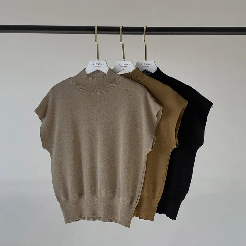 Summer Fashion Woman Vintage Blouse 2024 Stylish Elegant Knitted Shirts and Tops Women's Clothing Blusas Para Mujer 20397