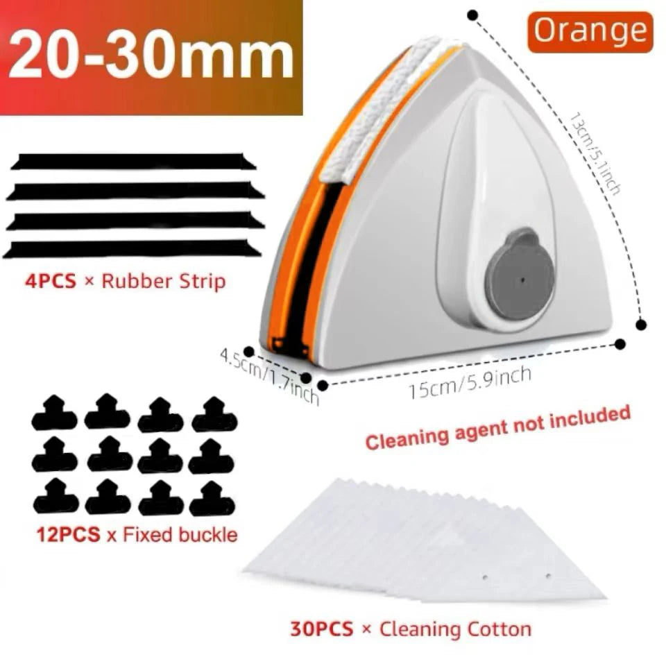 2024 New Magnetic Glass Window Cleaning Tool Water Discharge Double-layer Wiper Household Special Magnetic Window Cleaner