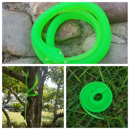 Soft Rubber Toy Snake Black Simulation Snake Realistic Halloween Garden Prank 80cm Prop Fake Snake Scary Intimidating Prank Toy