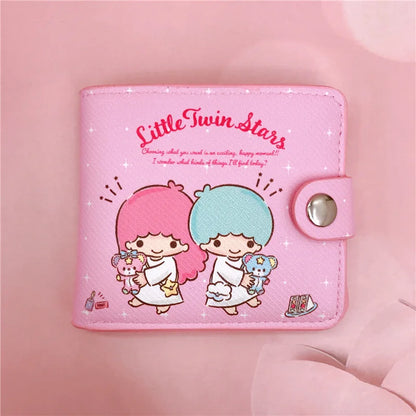 Sanrio Hello Kitty Cinnamoroll My Melody Kuromi New Pu Casual Money Bag Coin Purse Card package Wallet With Buttons ?