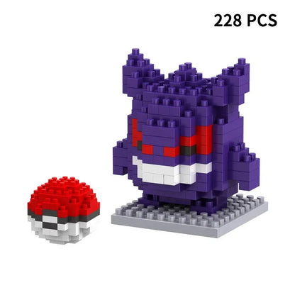Building Blocks Assembly Anime Picachu Charizard Doll Blastoise Bulbasaur Gengar Bricks Figures Toy for Kid Gift hot