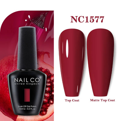NAILCO 131Colors Vernis Semi Permanent UV Varnish Gel Nail Polish Nails Art Gel Manicure TOP BASE Varnish Hybrid