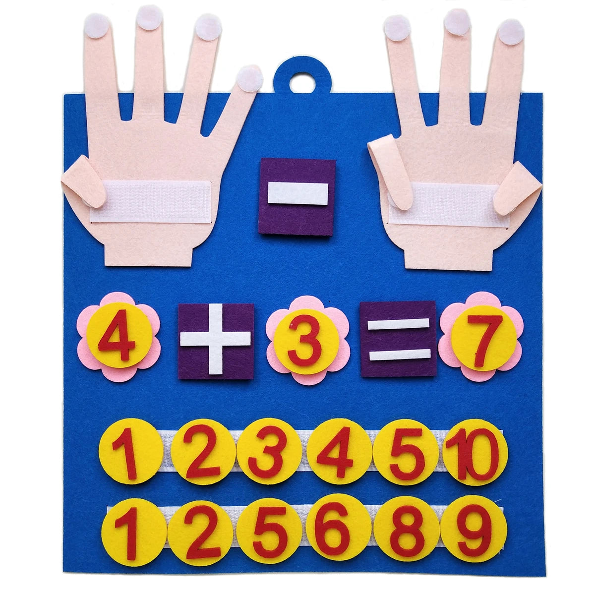Montessori Kleinkind Mathematik Filz Board Finger Anzahl Lernen Zählen Vorschule Manipulatives Lernen Pädagogisches Spielzeug Reise Spiel 