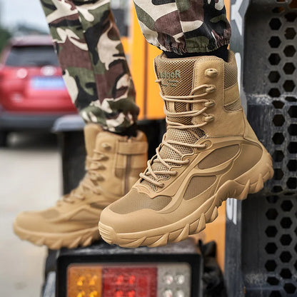 Men Shoes Tactical Boots Special Forces Field Man Boot Lightweight Outdoor Non-Slip Men Zapatillas Hombre Motorcycle Boots
