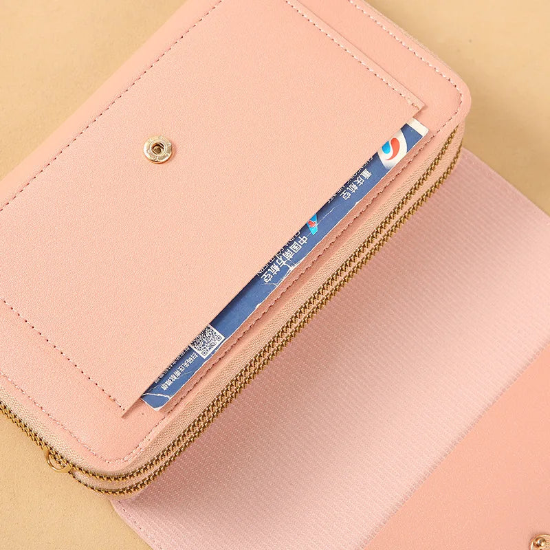 2024 New Women's Wallet Korean Multifunctional Shoulder Bag Mid-length Clutch Coin Purse