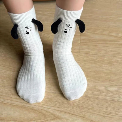 1/6 Pairs Cartoon Women Socks Fashionable And Versatile Cute Design Funny Goose Breathable Soft Comfortable Women Casual Socks?