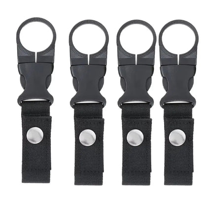 Webbing Buckle Hook Water Bottle Holder Clip Outdoor Nylon EDC Climb Carabiner Belt Backpack Hanger Camp Carabiner Belt Clip