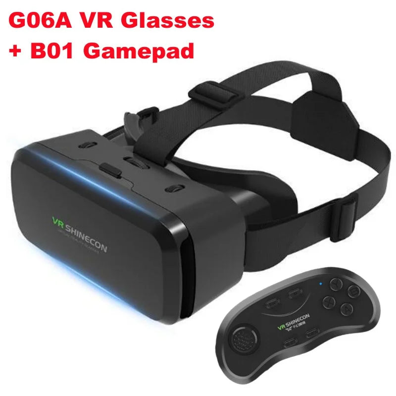 Virtual Reality Glasses IMAX Giant Screen 3D Movie Google Cardboard Box VR Headset Helmet for Smartphone,Support Game Joystick