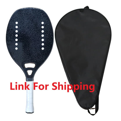 Beach Tennis Racket Full Carbon Fiber Rough Surface Outdoor Sports Racket For Men Women Adult Senior Player