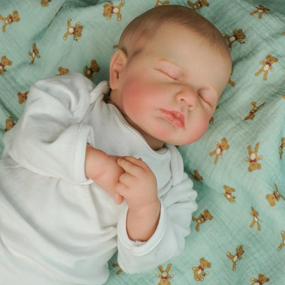 JOYORA Full Body Closed Eye Doll Newborn Baby Doll Lifelike Birthday Gift Children's Toy Christmas Gift Art Collection Doll