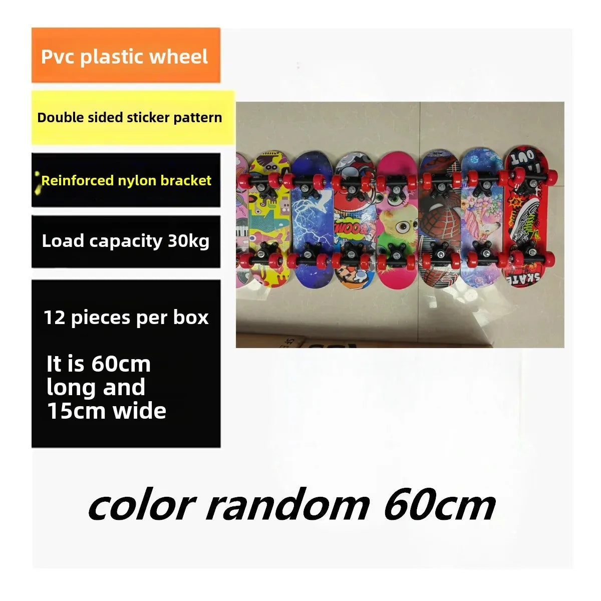 Youth Child Skateboard Maple Double Rock Skate Board Patin Skates Kids Skateboarding Cartoon Sticker Kids Griptape Longboard