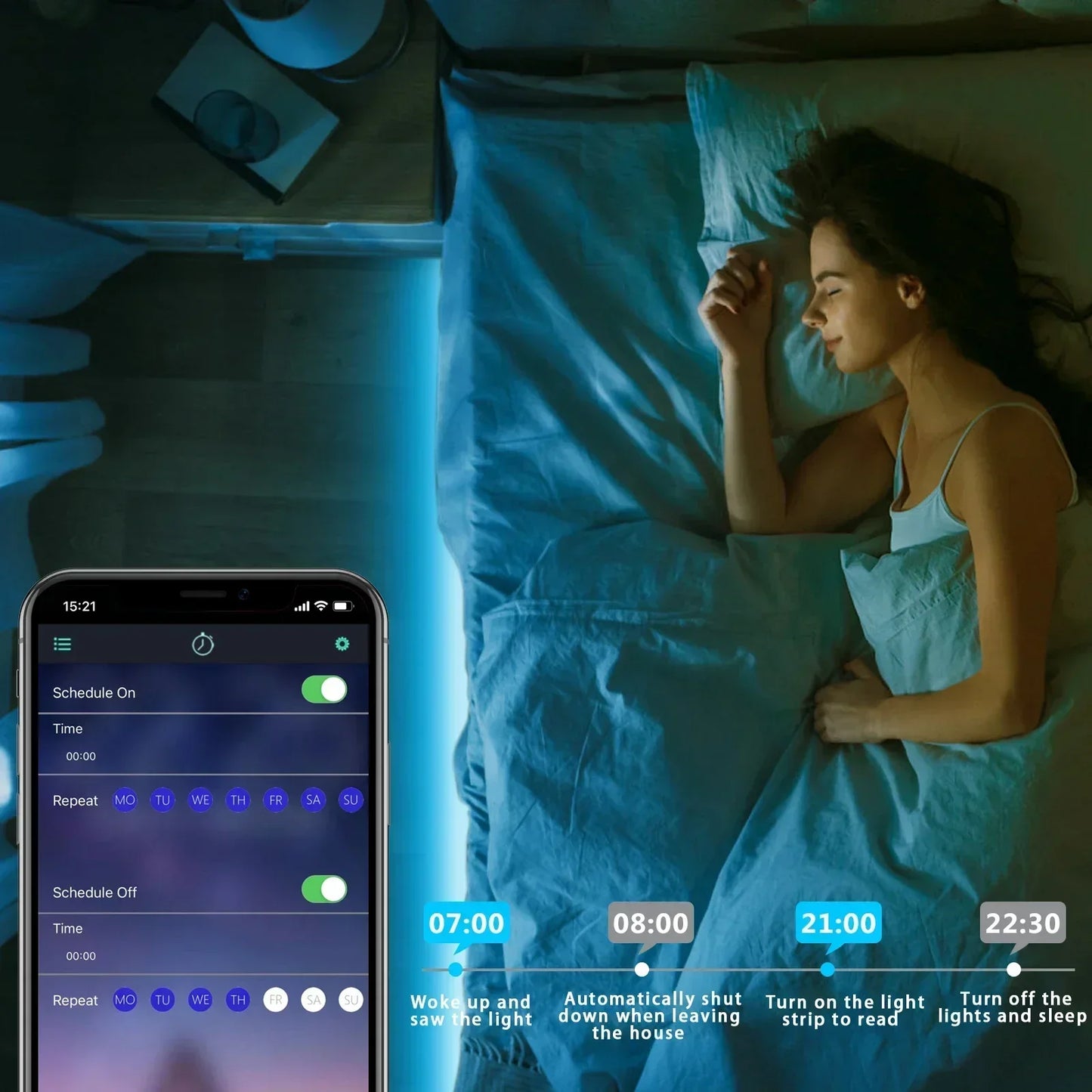 RGB Neon LED Strip 24key Remote Control Music Sync Power Waterproof Decor Remote Control Flexible Ribbon for Home Decor Lighting