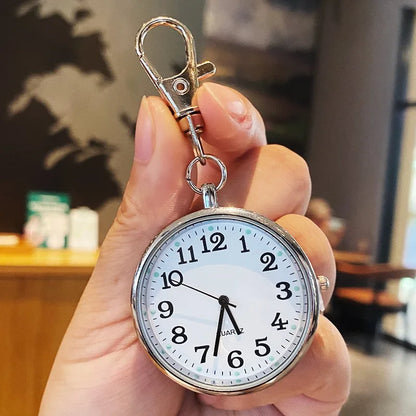 Pocket Watches Nurse Pocket Watch with Keyring Doctors Student Exam Quartz Watch Medical Vintage Watch Child Gift