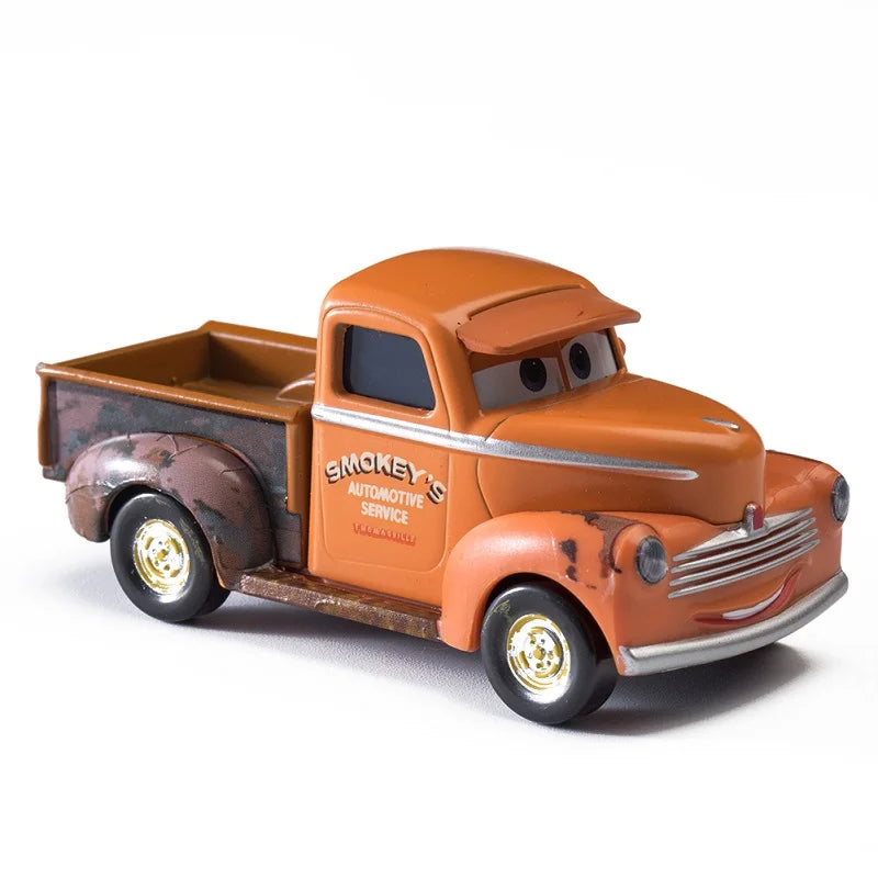 Cars Disney Pixar Cars Lightning McQueen Mater Jackson Storm The King Mater 1:55 Metal Alloy Car Toy Model Toys Children Gifts