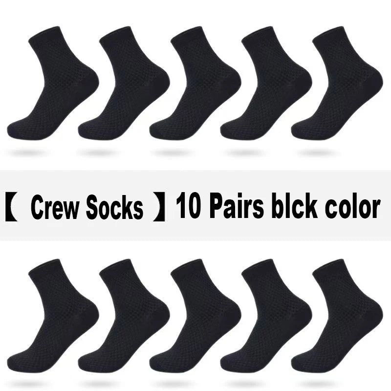 5/10 Pairs Men Socks Bamboo Fiber Short Ankle Socks Spring Summer Autumn Winter Business Breathable Male Long Sock Meias Man Sox