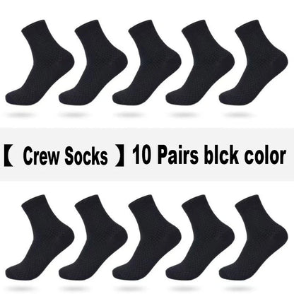 5/10 Pairs Men Socks Bamboo Fiber Short Ankle Socks Spring Summer Autumn Winter Business Breathable Male Long Sock Meias Man Sox