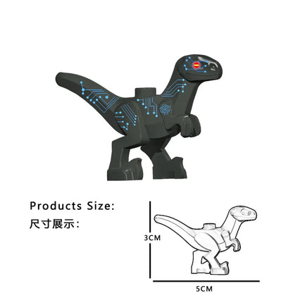 Dinosaur World Chase Tyrannosaurus Rex Spinosaurus StegosaurusColor Baby Building Blocks Accessories Toys for children gift