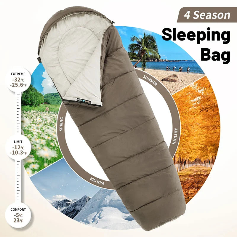 Naturehike Sleeping Bag MJ300 -1?? Lightweight MJ600 -12?? Mummy Sleeping Bag Outdoor Camping Cotton Winter Sleeping Bag