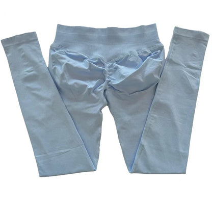 No Logo Scrunch Bum Gym Legging for Women Low Waistband Seamless Yoga Legging Workout Yoga Pants Push Up Sports Tights