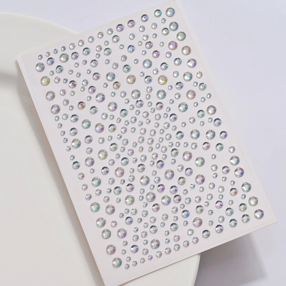 1Pcs 3D Colorful Face Jewels Tattoo Stickers 10Color Rhinestone Fake Tattoo Party Eyes Body Makeup Gem Self-adhesive DIY Sticker