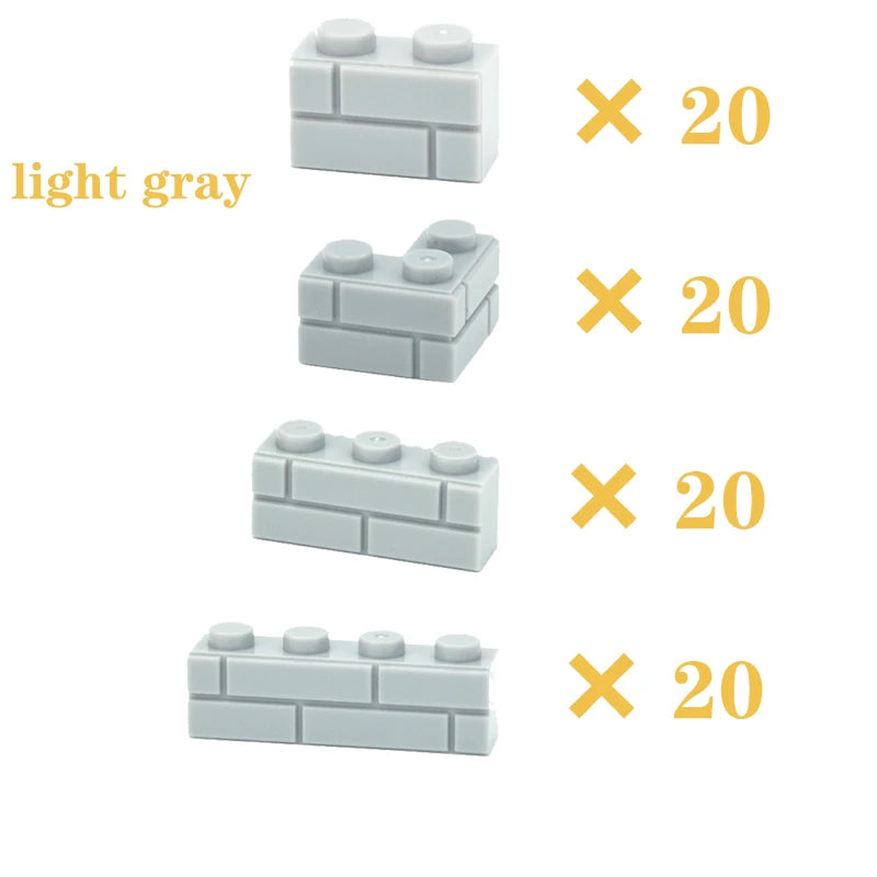 DIY Building Blocks Figures City MOC Thick Wall Bricks Educational Creative Toys for Children Size Compatible with All Brands