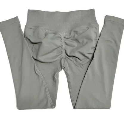 No Logo Scrunch Bum Gym Legging for Women Low Waistband Seamless Yoga Legging Workout Yoga Pants Push Up Sports Tights