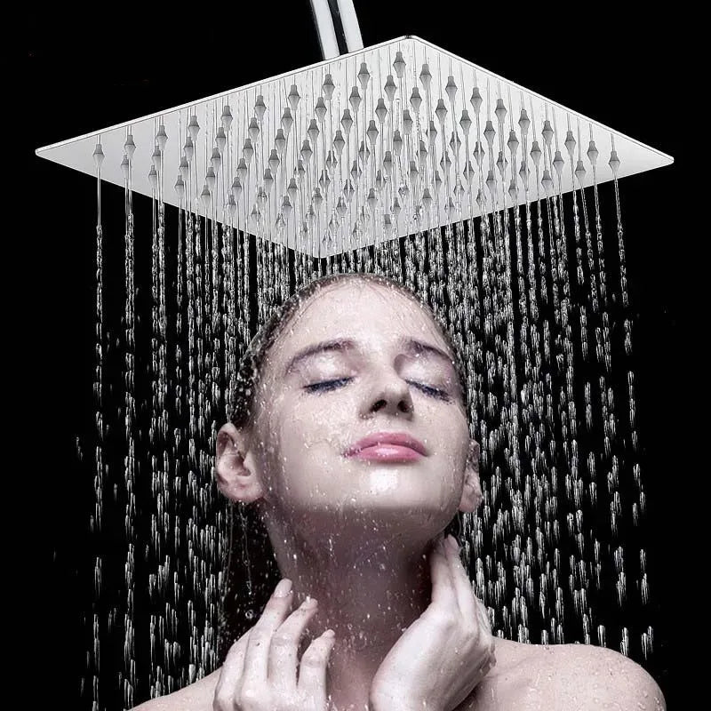 High Quality 10/8/6 Inch Stainless Steel Ultra-Thin Waterfall Shower Heads Rainfall Shower Head Rain Square Round