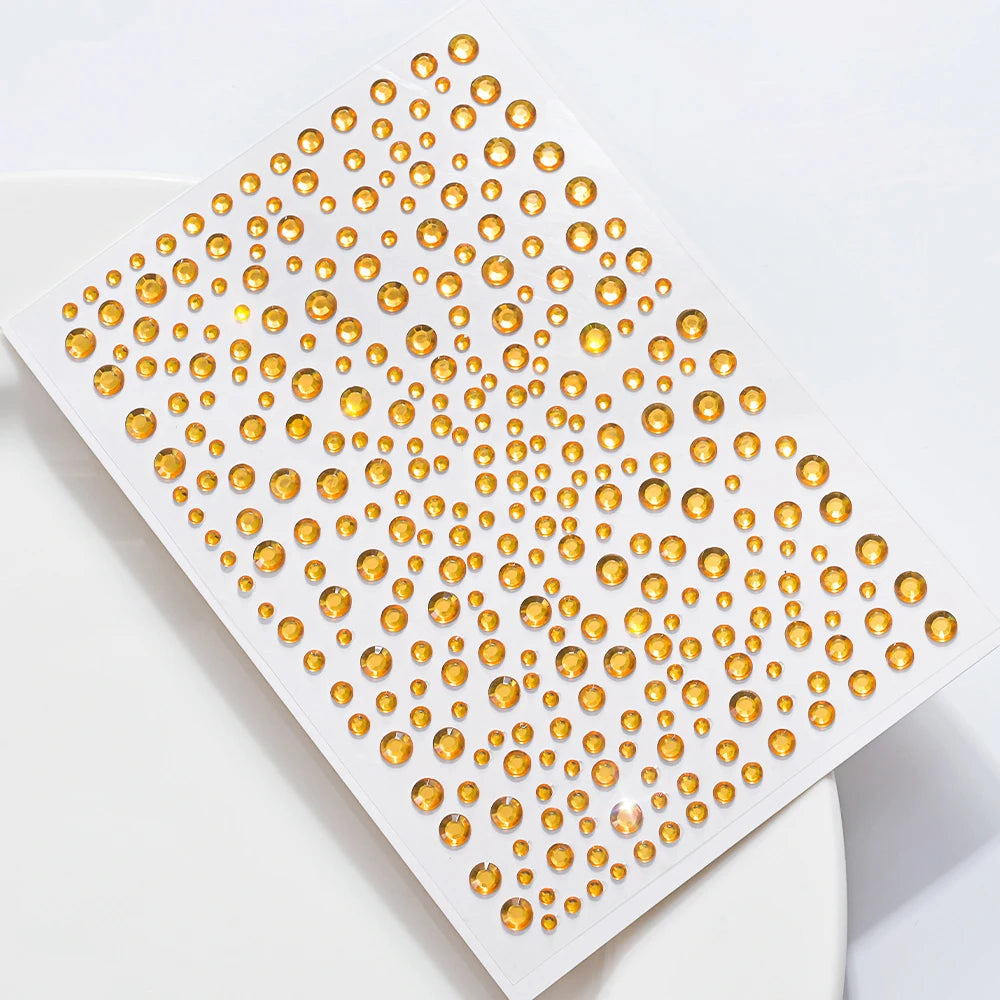 1Pcs 3D Colorful Face Jewels Tattoo Stickers 10Color Rhinestone Fake Tattoo Party Eyes Body Makeup Gem Self-adhesive DIY Sticker