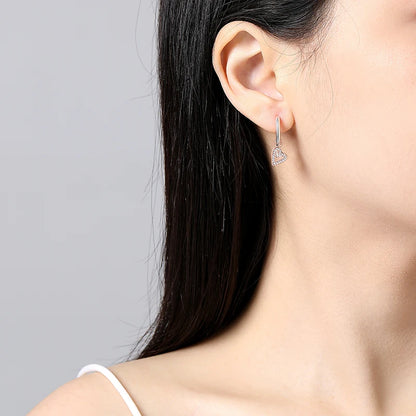 Original 925 Sterling Silver Earrings 2025 Stud Hoop Crystal Earings For Women Rose Gold Crown Heart Infinity Bee Earing Jewelry