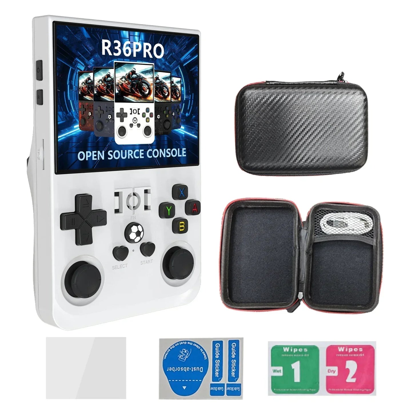 R36PRO Retro Handheld Game Console 64/128G Open Source 3.5 Inch IPS Screen Linux System Portable Pocket Video Player 30000+games