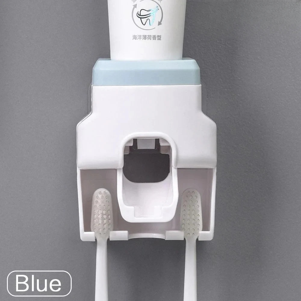 Wall Mount Automatic Toothpaste Dispenser Bathroom Supplies Toothpaste Squeezer Toothbrush Holder toothpaste squeezer