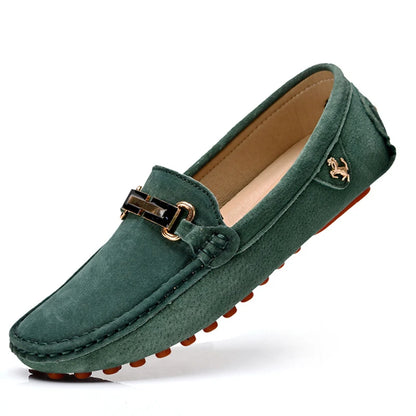 YRZL Loafers Men Big Size 48 Soft Driving Moccasins High Quality Flats Genuine Leather Shoes Men Slip-on Suede Loafers for Men