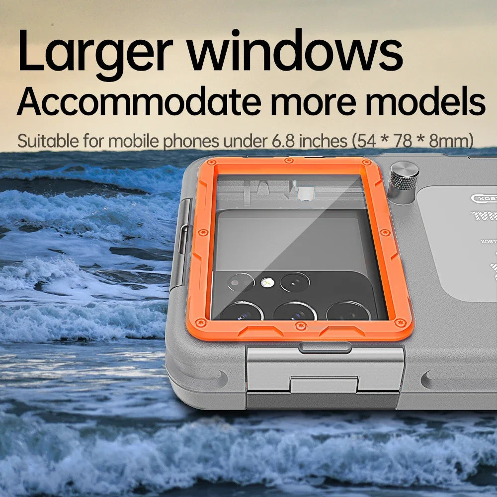 Newly Upgraded IP68 Standard 15M/50ft Diving/swimming Photography Professional Diving Waterproof Phone Case  Beach Accessories