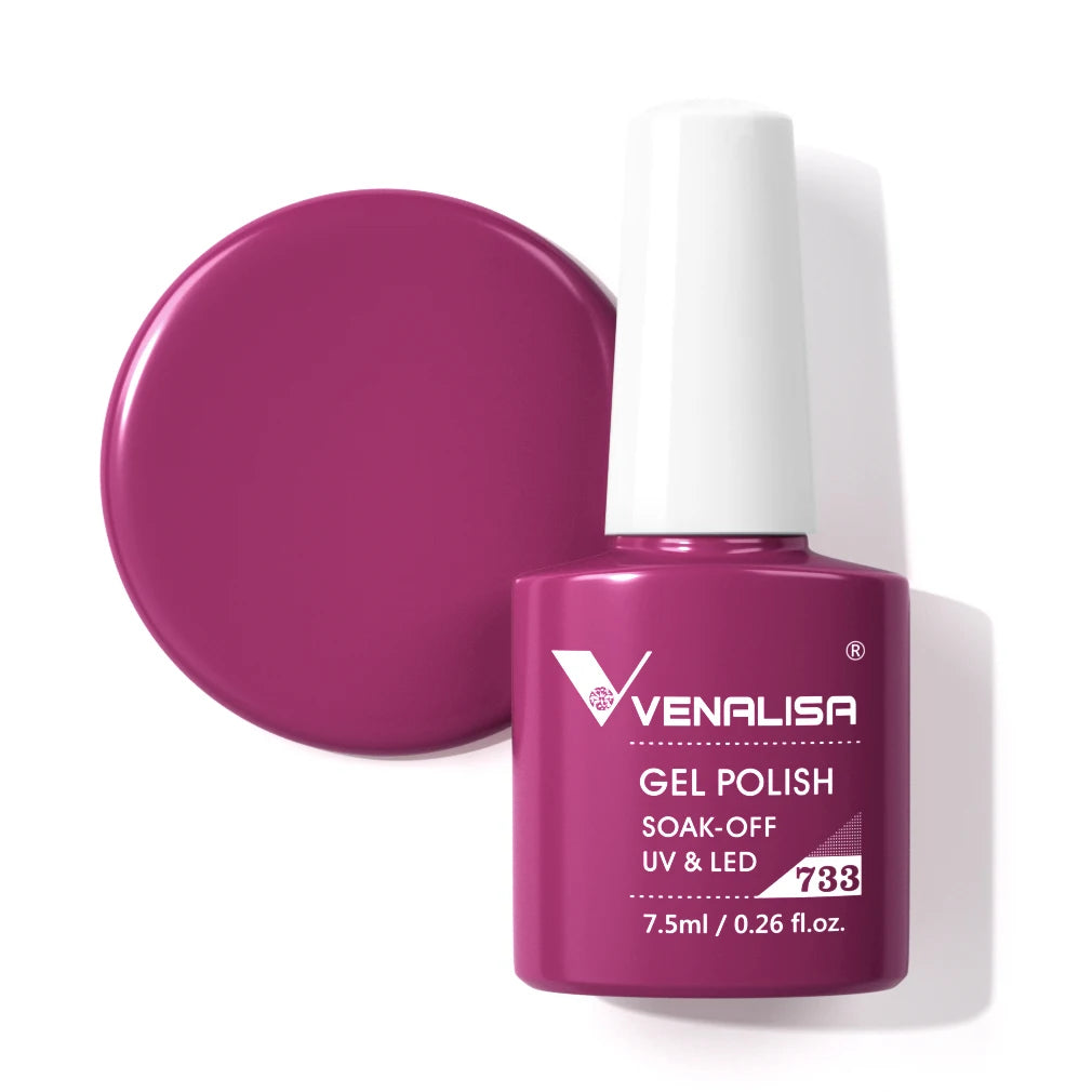 Venalisa HEMA TPO FREE Nail Gel Polish Glitter Gorgeous Full Coverage Soak Off UV LED French Nail Jelly Pink Nude Collection