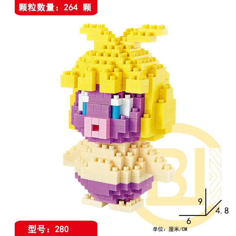 DIY Pokemon Blöcke Kleine Cartoon Mini Baustein Pikachu Charizard Eevee Mewtwo Anime Montieren Action Modell Puppen Spielzeug 