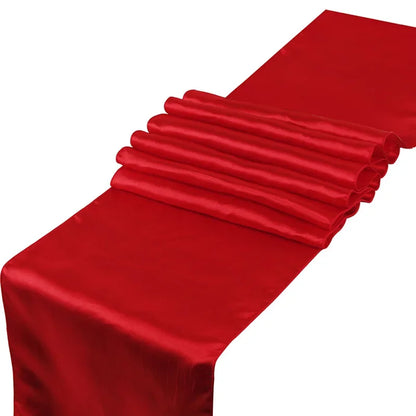 30cmx275cm(12*108inch) Satin Table Runner Banquet Wedding for Party Event Home Decoration Supply Table Cover Runner Tablecloth