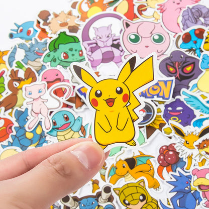 10/30/50pcs Japanese Pokemon Anime Stickers Waterproof Laptop Suitcase Bicycle Cute Sticker Packs Mix Kawaii Cartoon Decals Toy